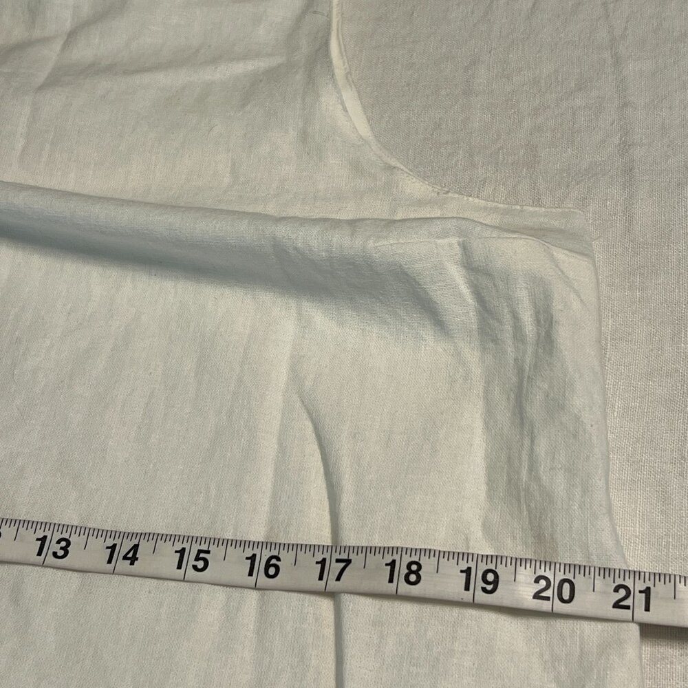 Abercrombie & Fitch Women's A-Line Dress White Linen Sleeveless Size M Pockets - Picture 7 of 10